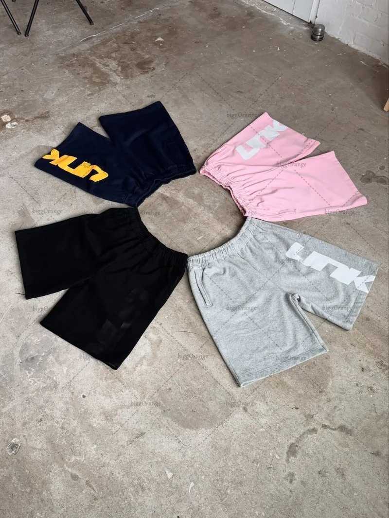 Letter Embroidery Harajuku Retro Hip Hop Oversized Sports Shorts Men 2025 Casual Trendy Casual Straight Pants Streetwear Women Z250617