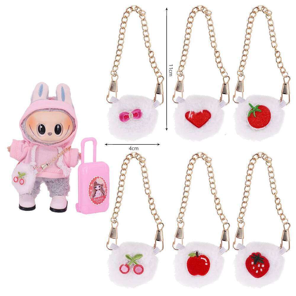 Labubu Bag Mini Crossbody Bag Cartoon Model Camera Pendant Accessories For Cm Plush Doll Gift Girl S Dollhouse Toys