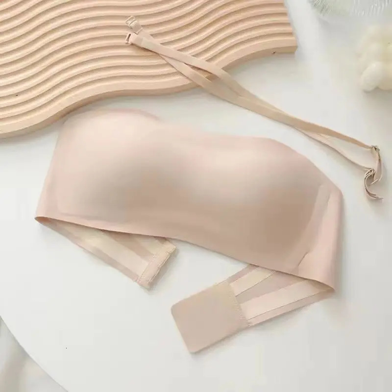 Sexy Seamless Tube Top Bra Invisible strapless Bras Women Underwear thin Non slip Push up Bralette Wireless Female Lingerie 250617
