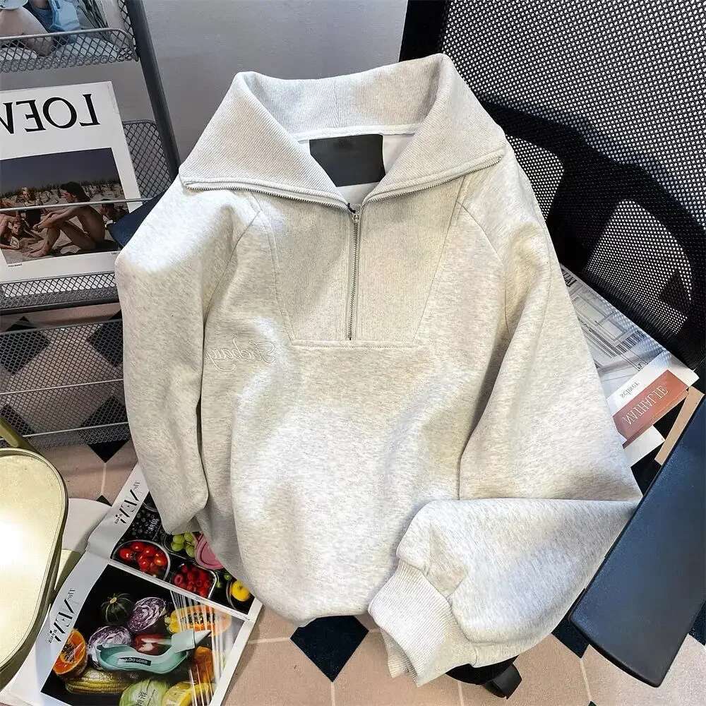 Sweatshirt for Women New In Casual Woman Tops Streetwear Pullover Youthful Clothes Y2k Style Korean Clothing High Quality Emo E