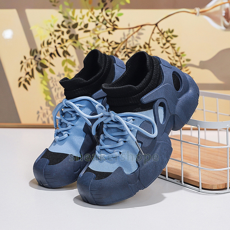 2025 New Designer Shoes platform sneakers womens trainers Mesh breathable socks shoes Trendy Lace Up design Casual Comfortable summer autumn women sho