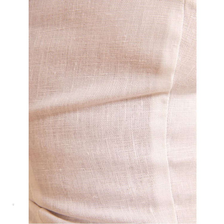 Promdress Robe De Designer Luxury Dress Women Dresses Womens Dress No.061#white Cotton Linen Ref2025 Summer Square Neck Short Sleeve Crop Top