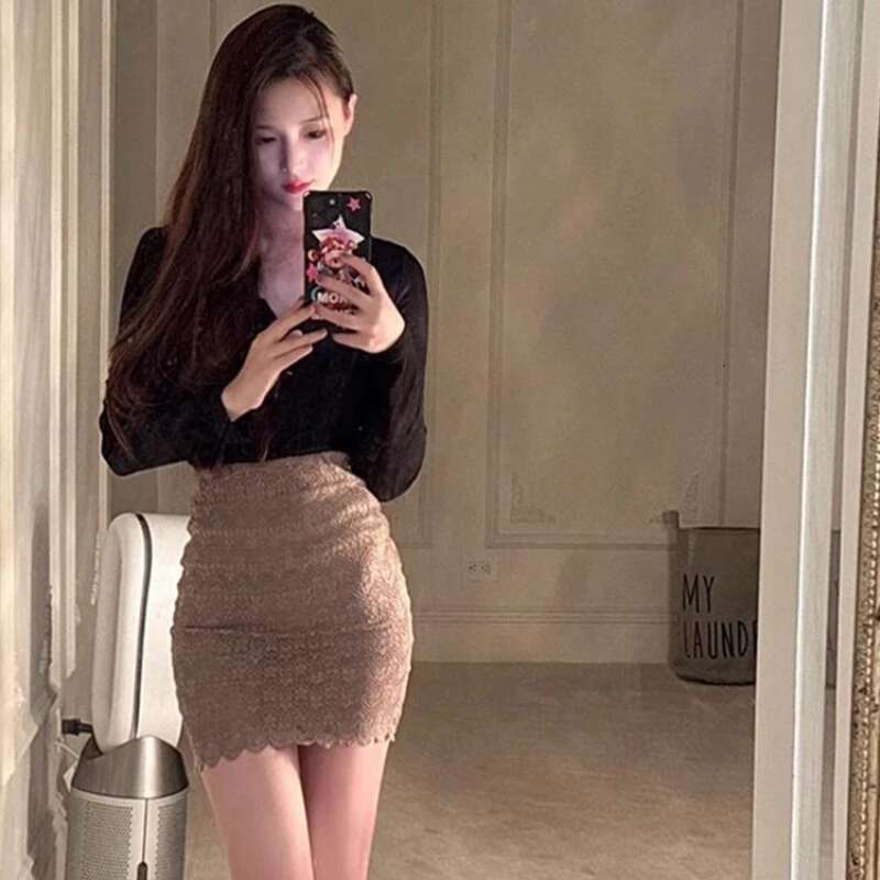 Midi Skirts for Women Coquette Zipper Woman Skirt Sexy Aesthetic Summer 2025 Harajuku High Quality Korean Style Stylish New In V