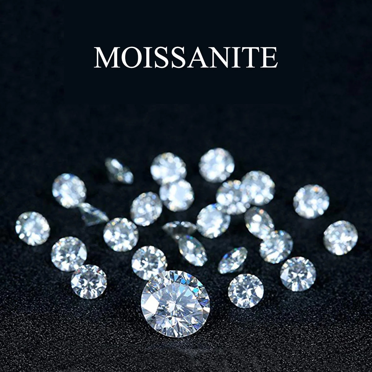 Rromotion 11pcs to 340pcs Small Loose Gemstones 0.8mm to 2.9mm 1CT D Color Diamond Gem for Jewelry Material Wholesale 250617