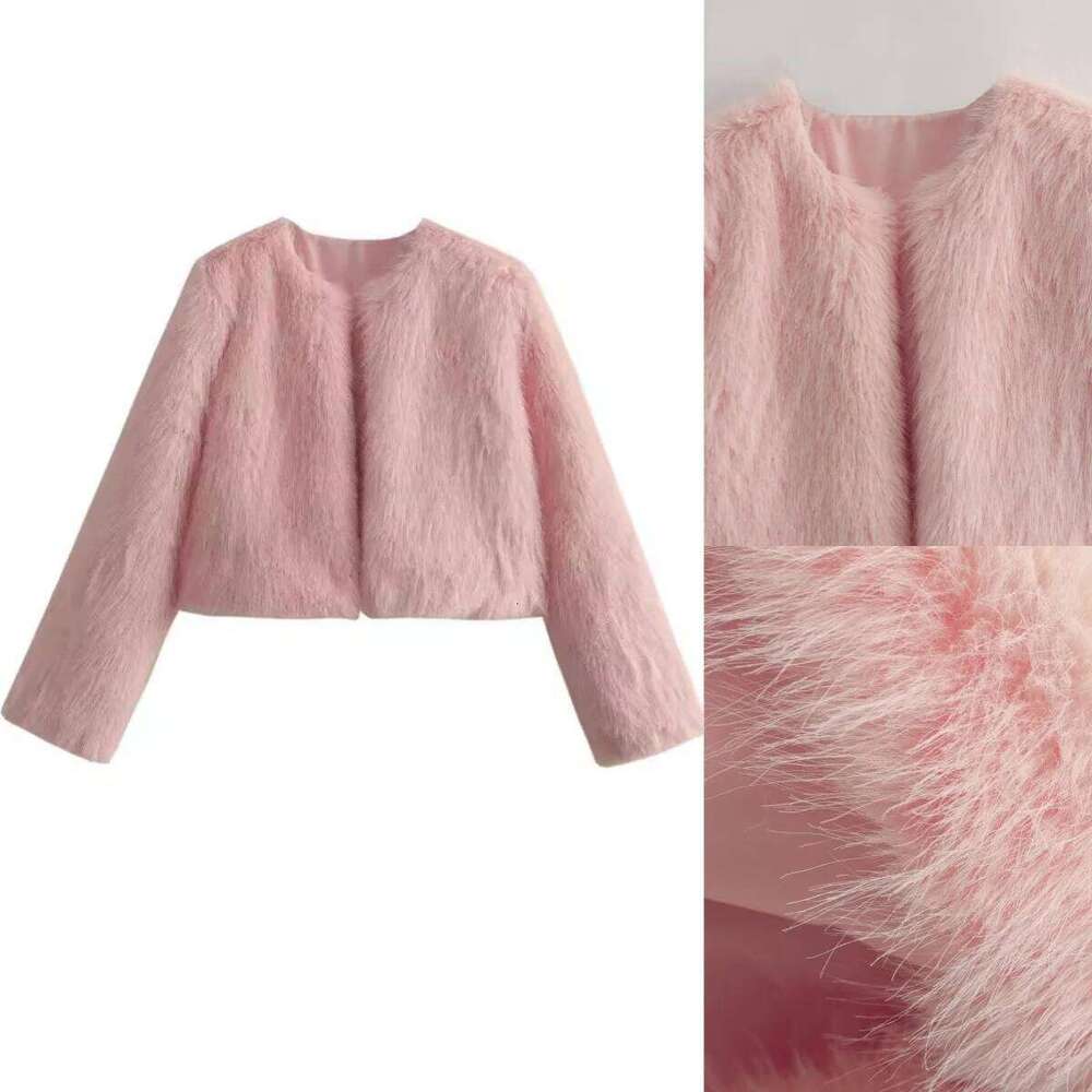 Warm Fluffy Faux Fur Coat Long Sleeve Women's Cardigan 2024 Autumn and Winter Fashion Ladies Streetwear