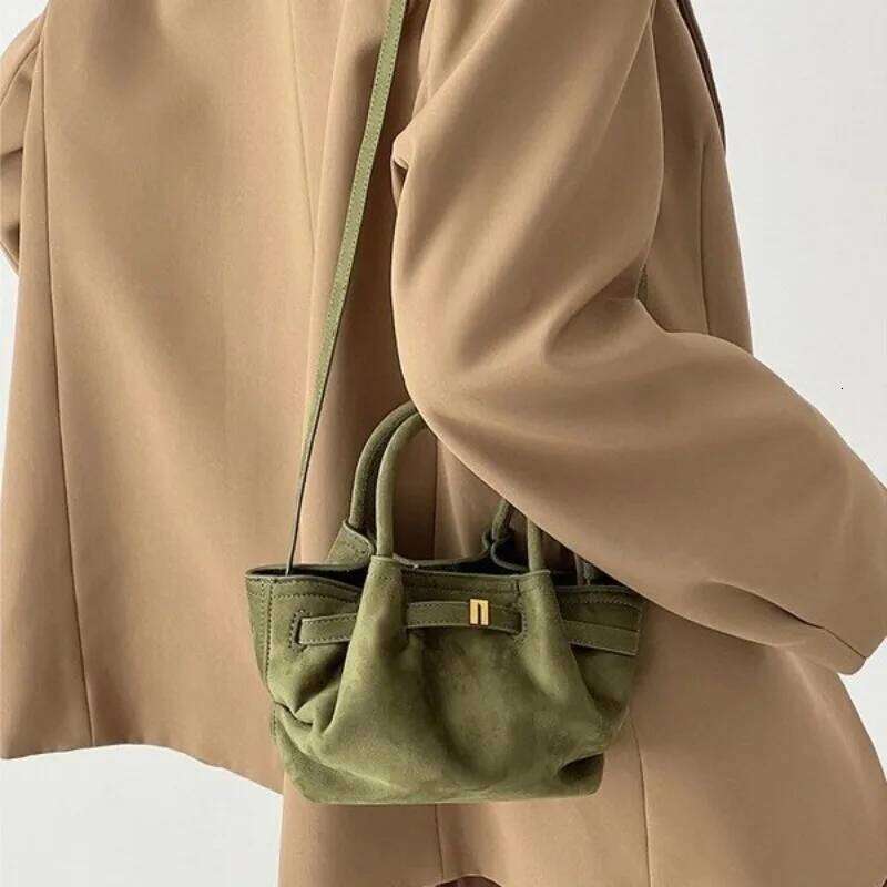 Niche Texture Sunshine House Grinding Veet Dumpling Tote Bag Female 2024 New Handheld Single Shoulder Crossbody Bags