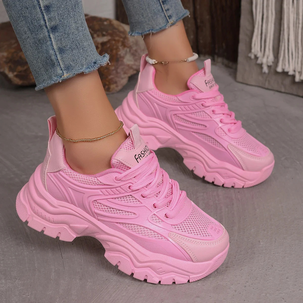 Women Sneakers Fashion Chunky Sneakers Women Outdoor Tennis Platform Sports Shoes for Women Lightweight Shoes 250614
