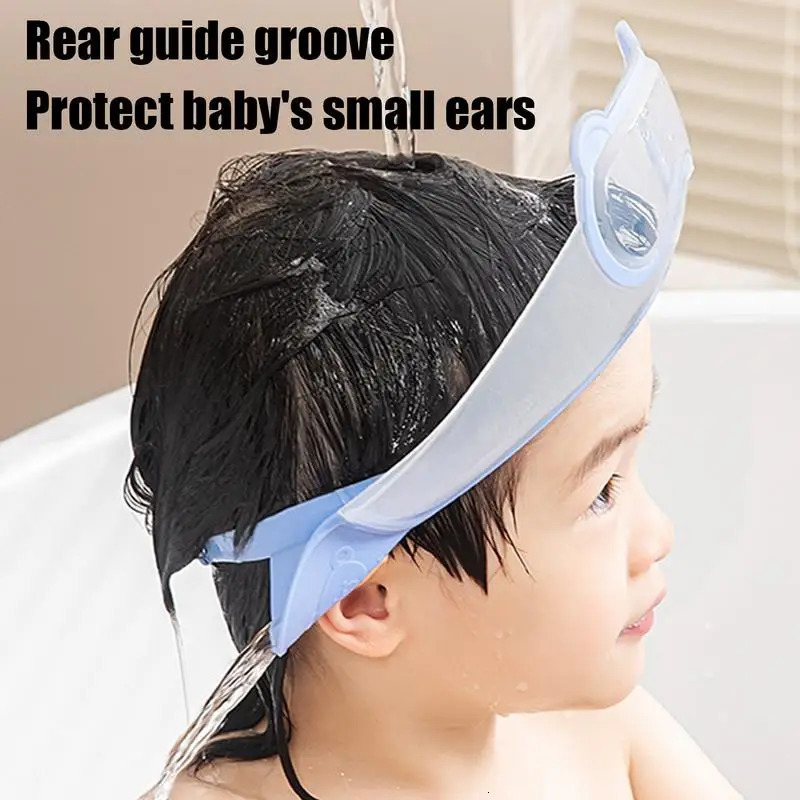 Baby Shower Cap Shield Adjustable Waterproof Baby Shower Cap Bathroom Safety Supplies For Hair Washing Travel Sink Home Boys 250617
