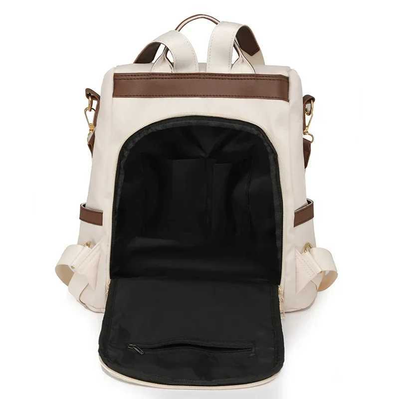 Fashion Womens Nylon Anti-theft Backpack Tassel Decorative Casual Travel Female Shoulder Bag Large Capacity Student School Pack Z250617