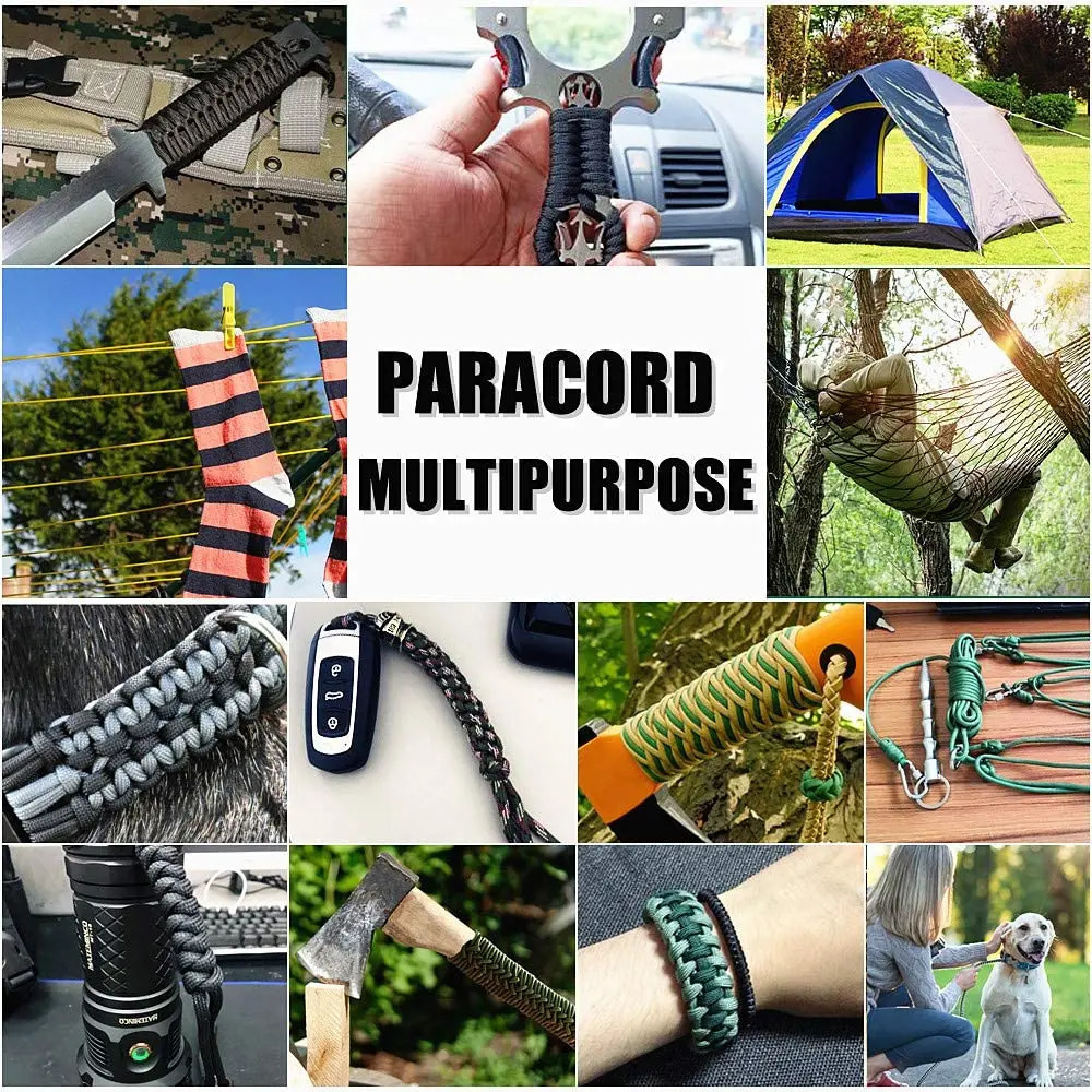 7 Strand 4mm Paracord Rope 550 Military Tactical Parachute Cord Camping Survival Accessories Tent Lanyard DIY Bracelet Weaving 250611