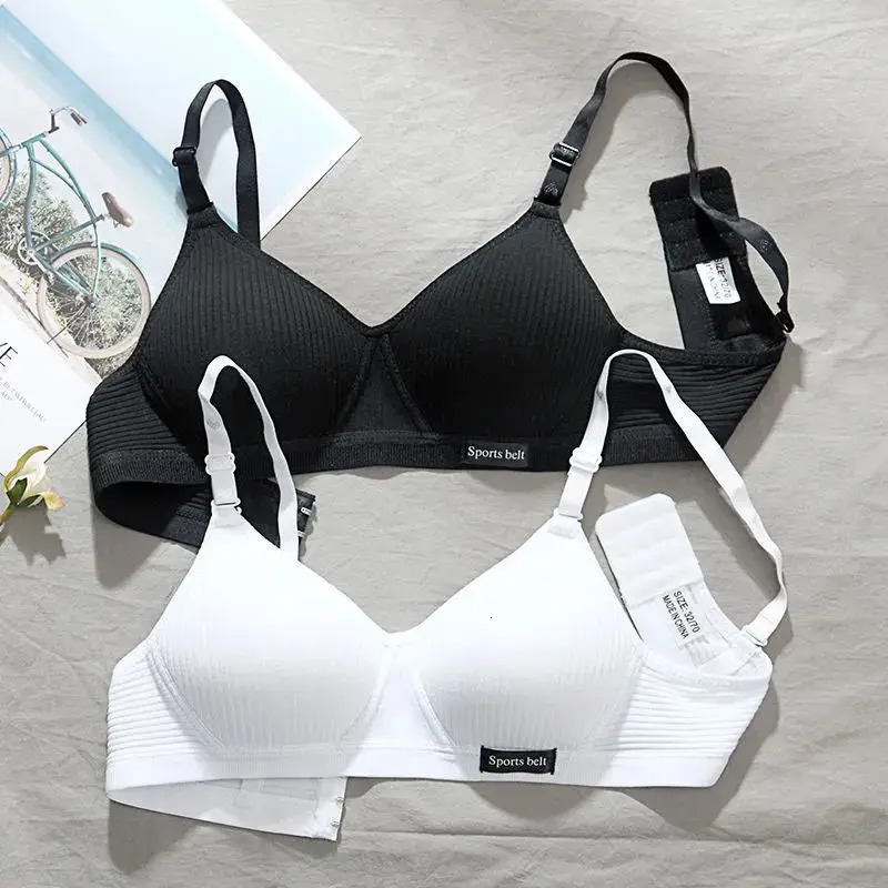 Cotton Underwear Women AB Cup Bra Wireless Gathered Comfort V Brassiere Push Up Lingerie Bralette For Women Seamleass Bras 250617