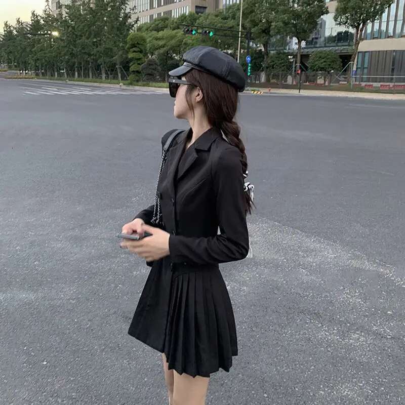 Womens Dress Blazer Clothing Chic and Elegant Pretty Female Dresses 2025 Formal Occasion Spring Retro Promotion Loose X Xxl Y2k