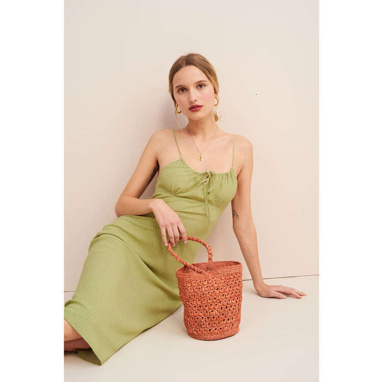 Sexy Dress Tender Womens Dresses Birthday Dress N054 Rayon Polka Dot Halter Neck Strap Dress 2025 New Womens Fashion Summer
