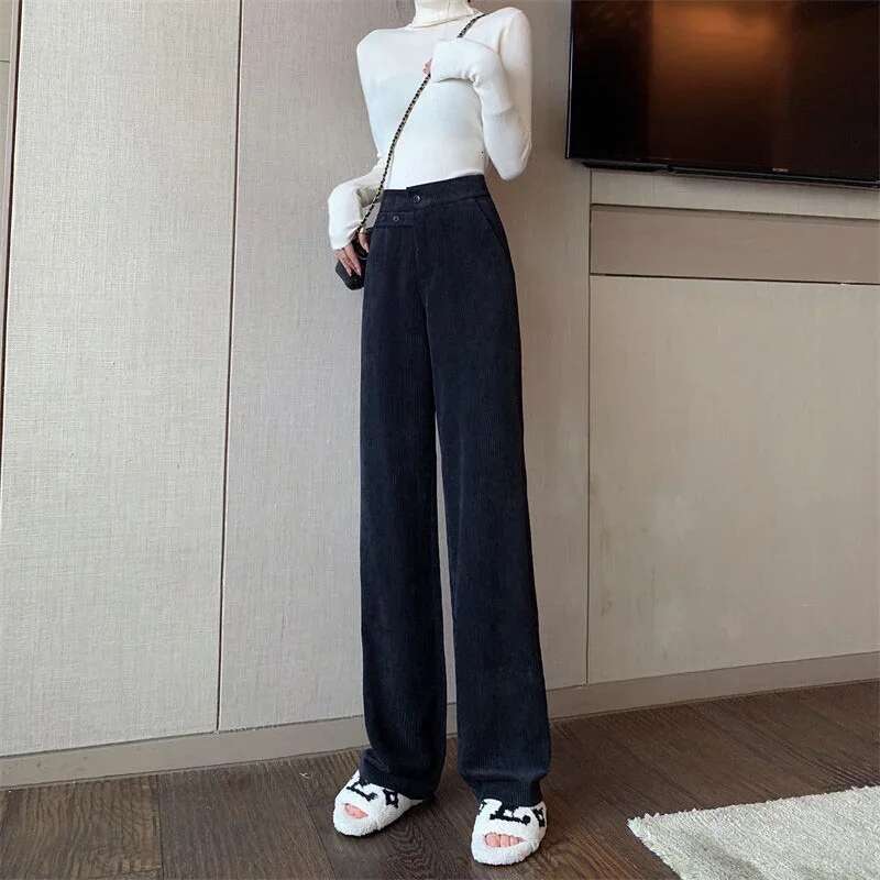 Aesthetic Pants for Women Loose Woman Trousers Autumn Baggy Harajuku Comfortable Stretch 90s All Medium Vintage High Quality G