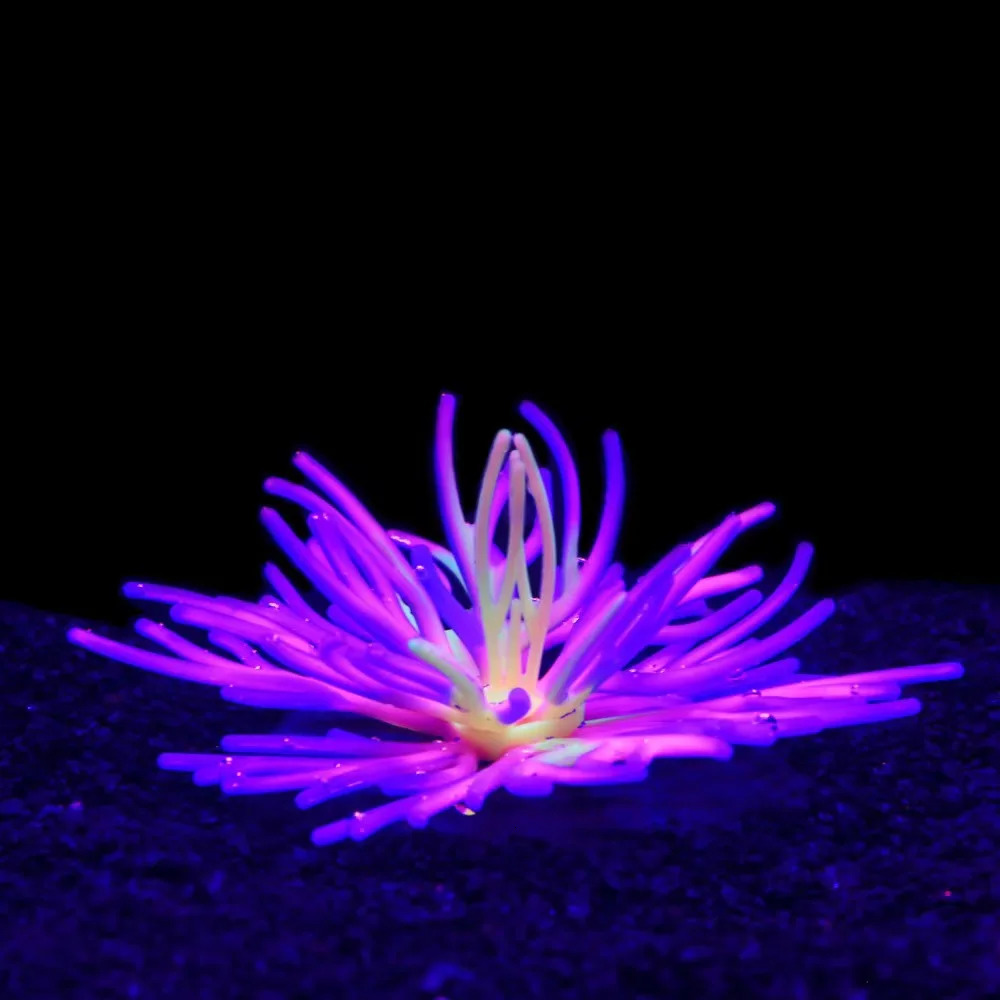 Aquarium Scenery Sea Water Tank Fish Tank Decoration Silicone Simulation Sea Anemone Green blue pink 250613
