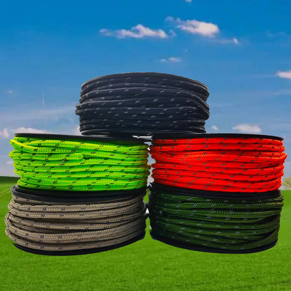 30M Reflective Paracord 6mm Parachute Cord Outdoor Camping survival Rope Durable Umbrella Tent Lanyard Strap Clothesline 250611