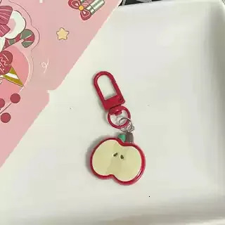 Cute Red Apple Keychain Girlish Heart Friend Backpack Pendant Gift Accessory Fun Food Play Backpack Accessory 250616