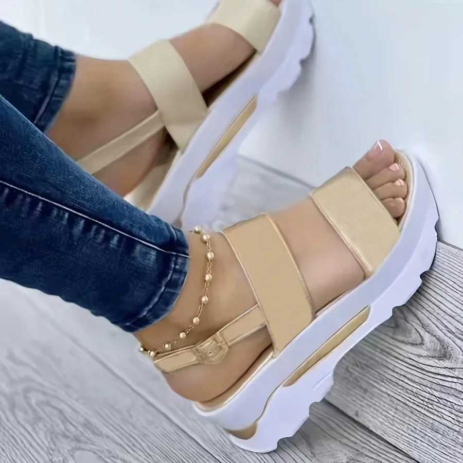 Open Toe Shoes Summer Women Non Slip Durable Womens Sandals Wedges Basic Slippers Women Womens Shoes Footwear Z250617