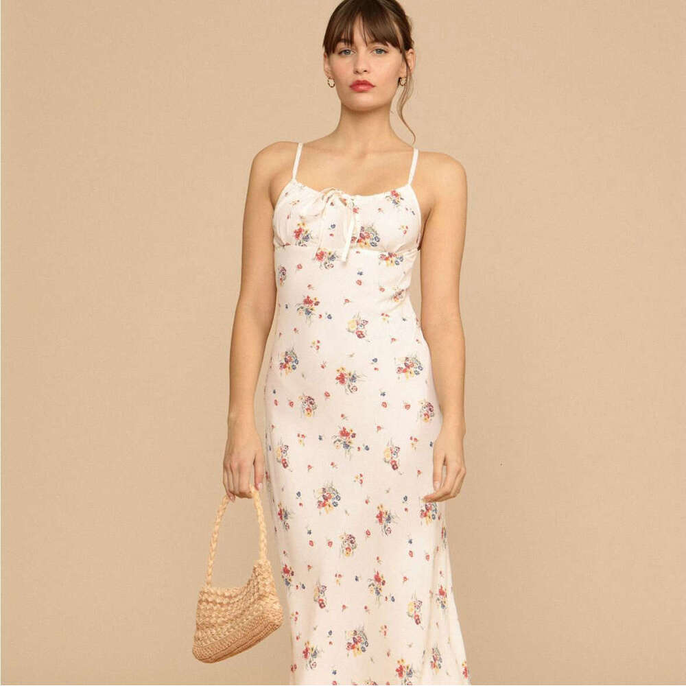 Bodysuit Women Dresses Dress Dresses for Woman Elegant No.054#rayon Polka Dot Halter Neck Strap Dress 2025 Summer New Womens Fashion