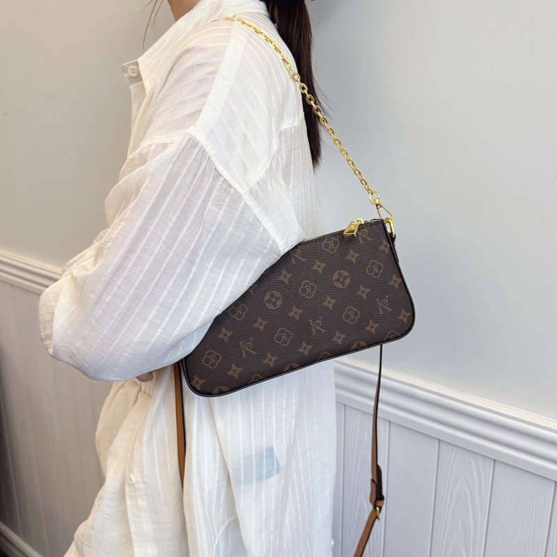 2025 Free Shipping Women's Designer Luxury New Envelope Bag, Vintage Chain Bag, Fashion Shoulder Bag, Crossbody Bag brown