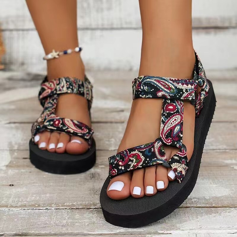 GOLDEN CAMEL Womens Hiking Sandals Outdoor Sports Sandals Braided Tape Open Toe Athletics Sandals for Summer Walking Slippers 250411
