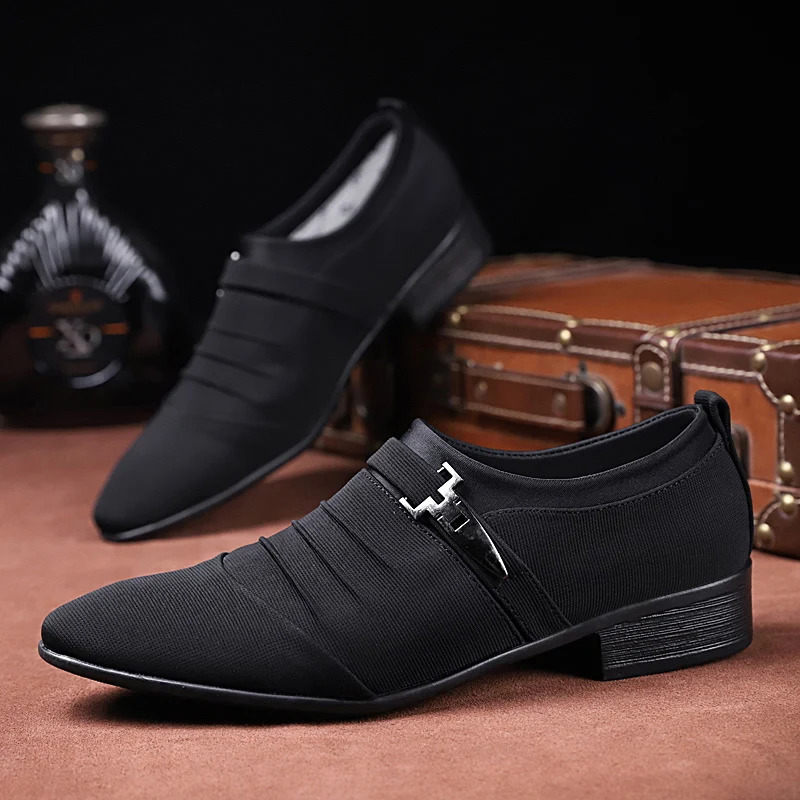Mens Spring and Autumn Business Casual Dress Leather Shoes 250612