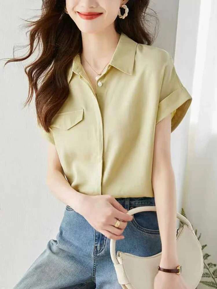 Shirts Blouses For Women Chiffon Woman Top Thin Style Summer Blouse Elegant And Youth Xxl Premium Economic New 2025 Cool