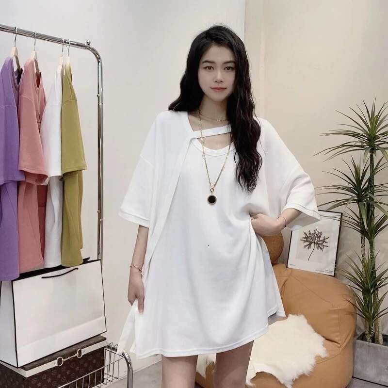 Plain Female Top Short Sleeve Womens T-shirt Clearance Youthful Clothes Y2k Tee Emo Korean Clothing Elegant 90s Vintage Fashion