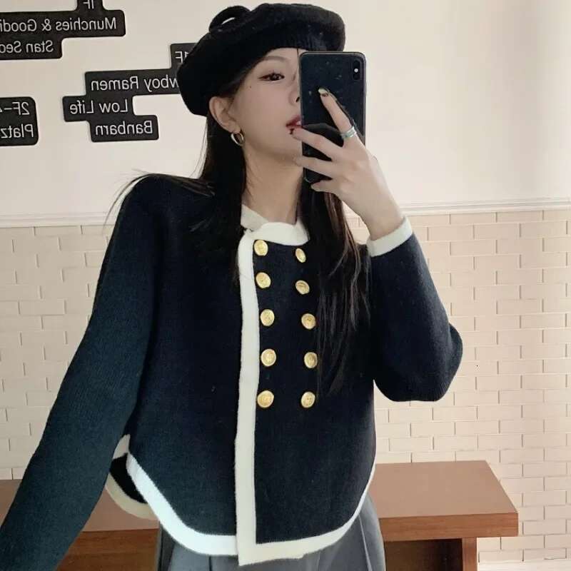 Knitted Sweater Woman Outerwear Spring Autumn Cardigan for Women Slim Jacket Casual Fall 2025 Top With Long Sleeves Novelties in