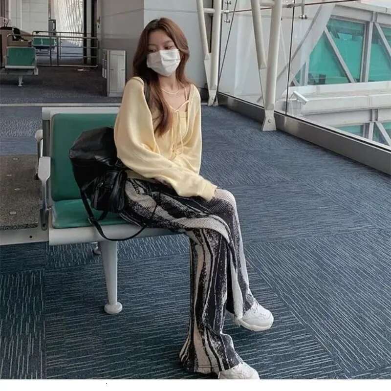 Trousers For Women Fluid Womens Pants Long Clothing High Waist Elastic Wide Leg Nylon With Stylish Casual Outfits Slacks