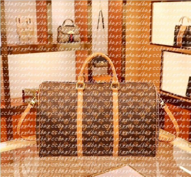 5A Quality Luxury Designer bags new fashion men women travel bag duffle bag handbag designer Brown luggage handbags large capacity sport bag 54CM