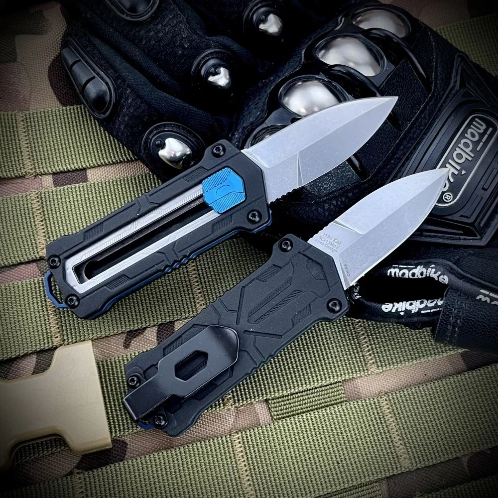 NEW KS 1190 Kapsule Pocket Folding Knife 440C Blade Nylon Fiber Handle Portable Belt Knife Outdoor EDC Survival Defense Camping Tool