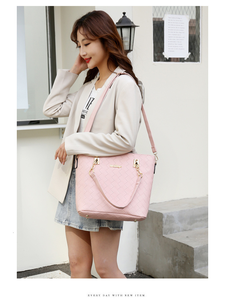 Free Shipping 2025 New Designer Bag Fashionable And High-quality Shopping Bag Women's Retro Multiple Piece Set Mother And Women's Bag Woven 