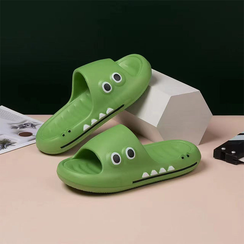 Breathable Cartoon Crocodile Slippers - Soft & Anti-Slip Footwear for Men and Women