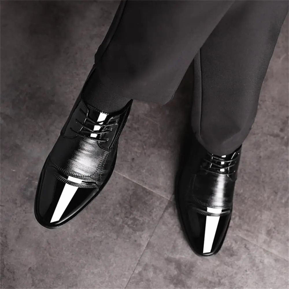 Mens Dress Shoes Business Oxfords Patent Leather Dress Shoes Classic Loafers Formal Derby Shoes For Men 250613
