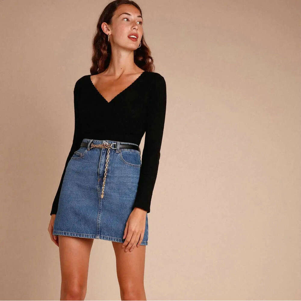 Floral Dress Vestidos Dresses for Woman 539 Autumn Winter New 2025 Denim High Waist Slim Fit Ultra Short Mini Skirt Versatile Simple Women