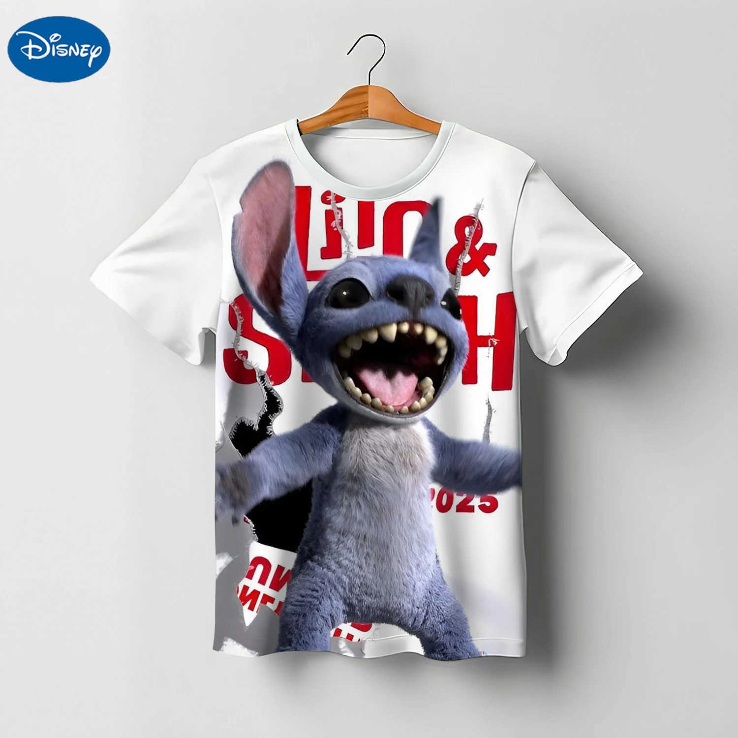 Disney 2025 Summer Fashion 3D Print Children Lilo Stitch 2025 Movie TShirt Casual Tees Teen Tops Kids Clothes Funny Sport Streetwear W250617