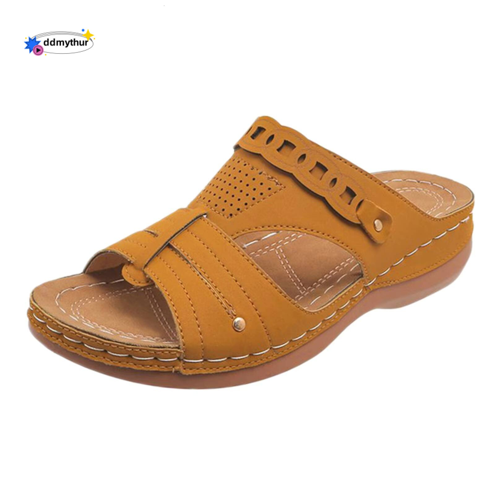 Socks For Women Washable Summer Fashion Open Toe Slope Heel Leather Solid Color Sandals Womens Cute Slippers 2024 ddmythur