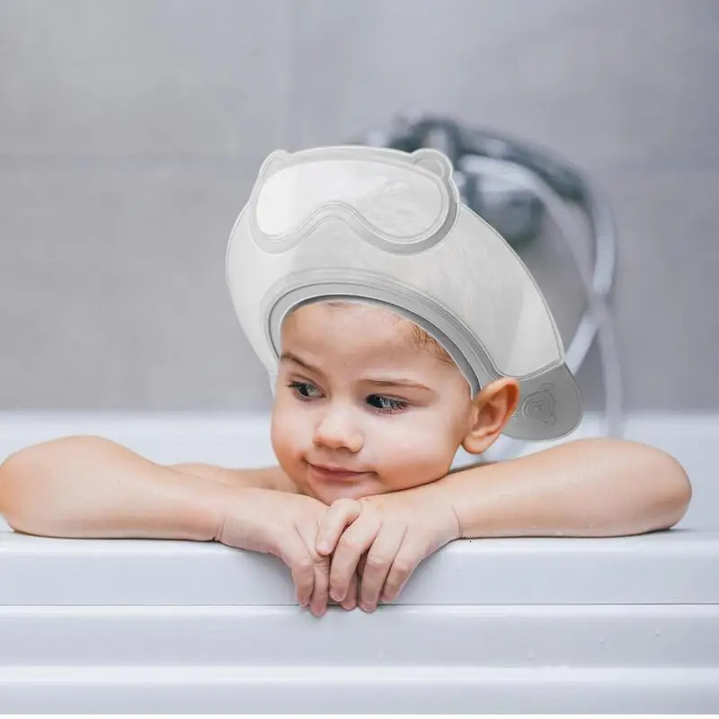 Toddler Shower Cap Shield Adjustable Waterproof Toddler Shower Cap Bathing Accessories For Girls Boys Shampoo Hair Washing 250617