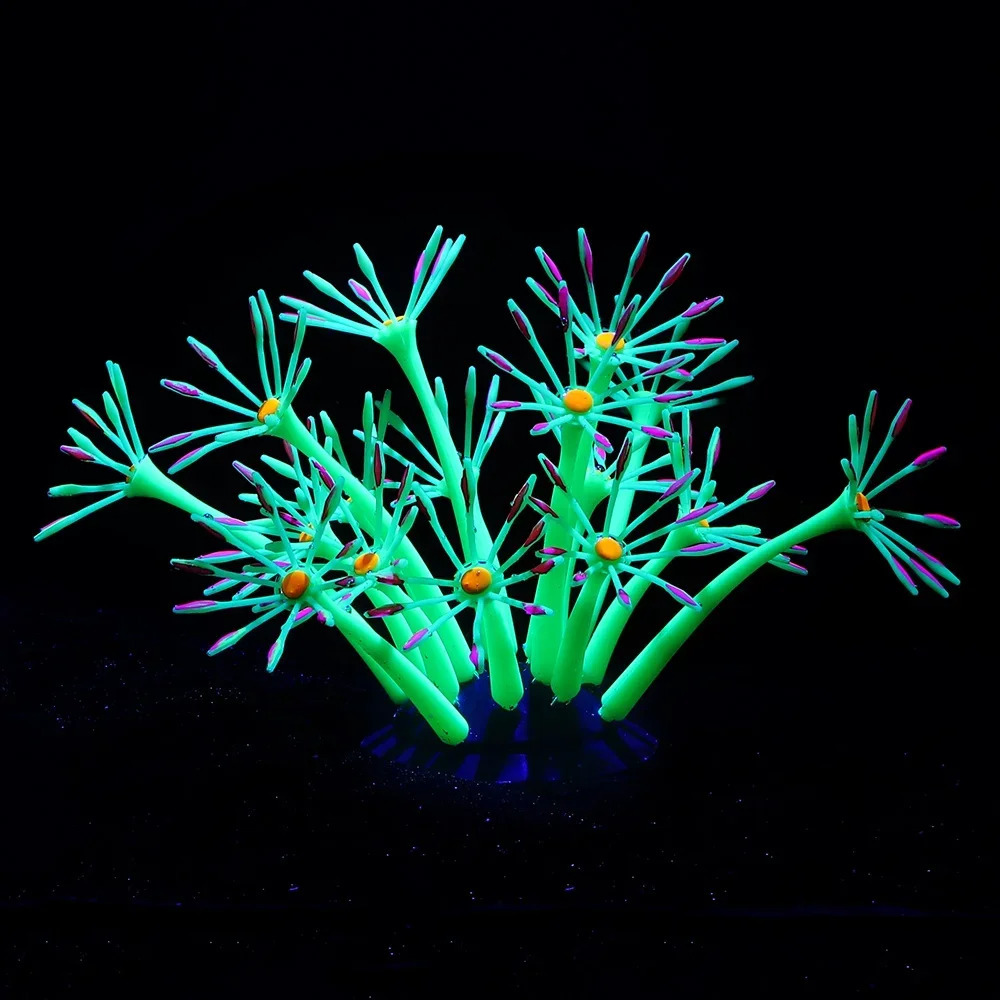 Luminous Aquarium Coral Plant Ornament Artificial Underwater Decoration Glowing Fish Tank Decor Aquatic Landscape Supplies 250613