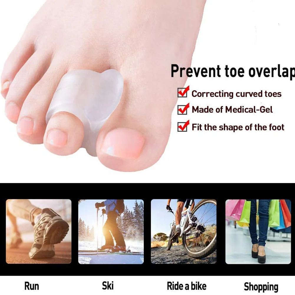 Daily Toe Bone Ortics 2pcs SEBS Toe Separator Split Ring Pad Overlap Thumb Hallux Valgus Correction Corrector Tools 250613