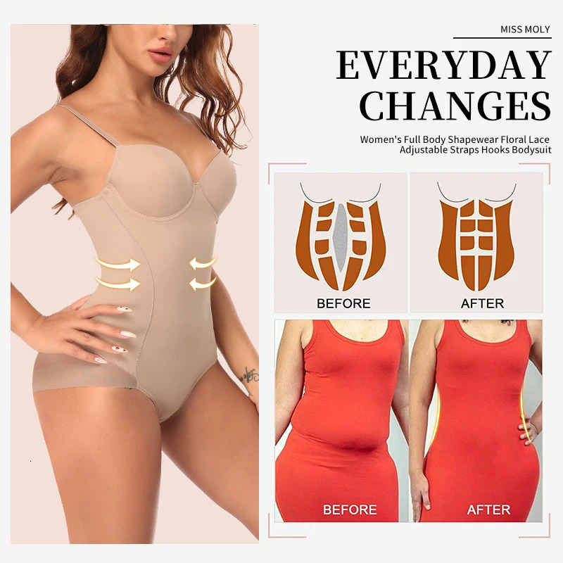 Shapewear Bodysuit for Women Tummy Control Butt Lifter Panties Waist Trainer Stomach Body Shaper Slimming Underwear Girdles 250616