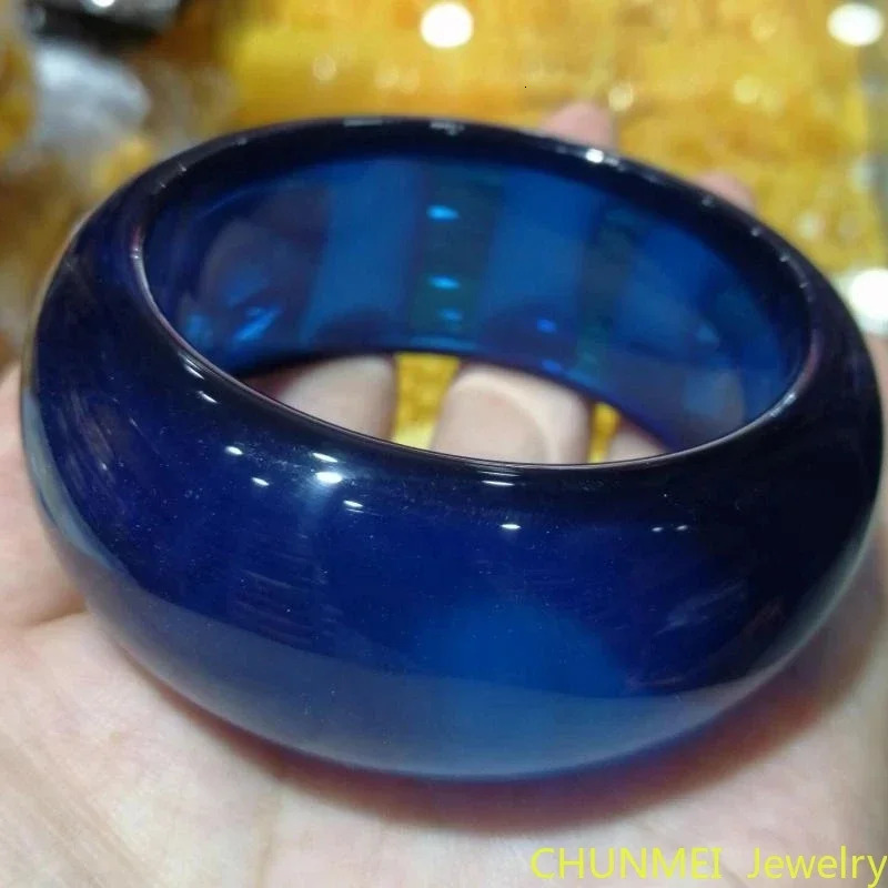 Blue Natural Ambers Bangles Women Handmade Bracelet Jewelry Accessories Baltic Amber Bangle for Mom and Girlfriend Lucky Gifts 250616