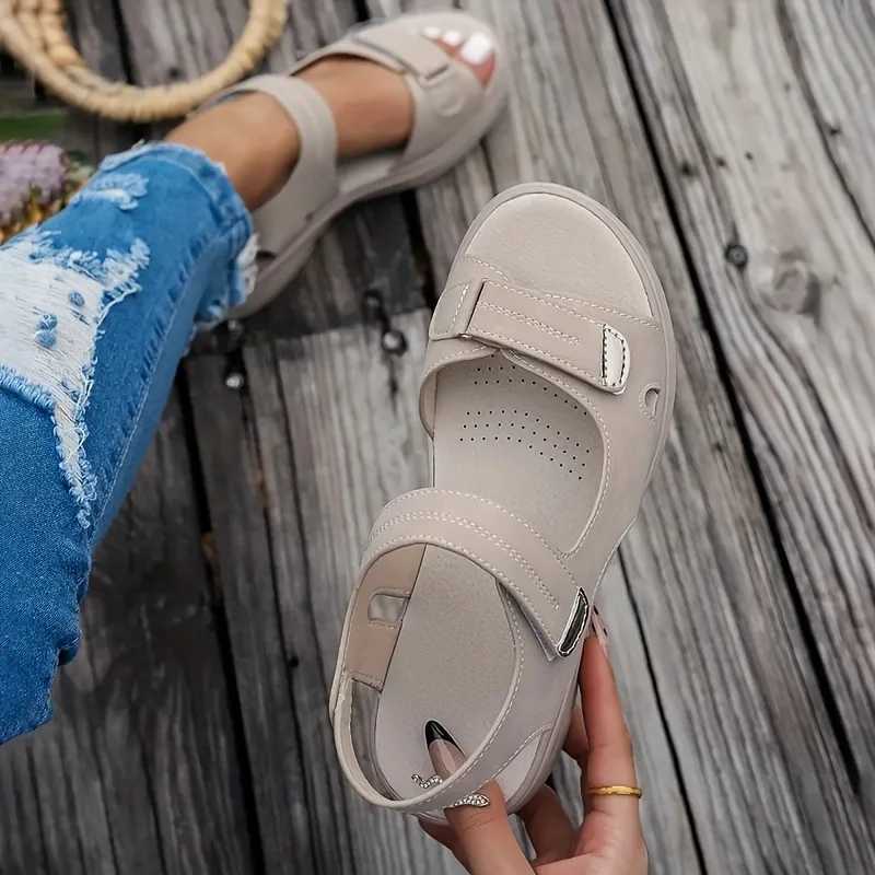Summer Wedge Sandals for Women 2025 New Fashion Non Slip Beach Shoes Woman Lightweight Casual Platform Plus Size Sandals Women Z250617