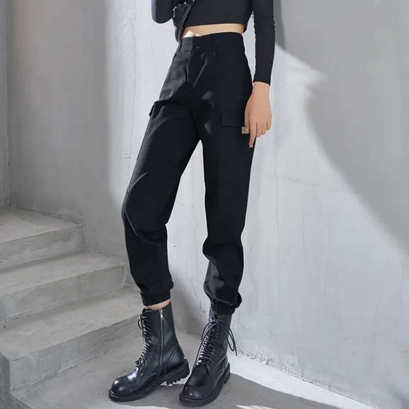 Baggy Korean Fashion Pants for Women Casual Loose Harajuku Trends 2025 Y2k Streetwear Cotton Slacks Original 90s Woman Trousers