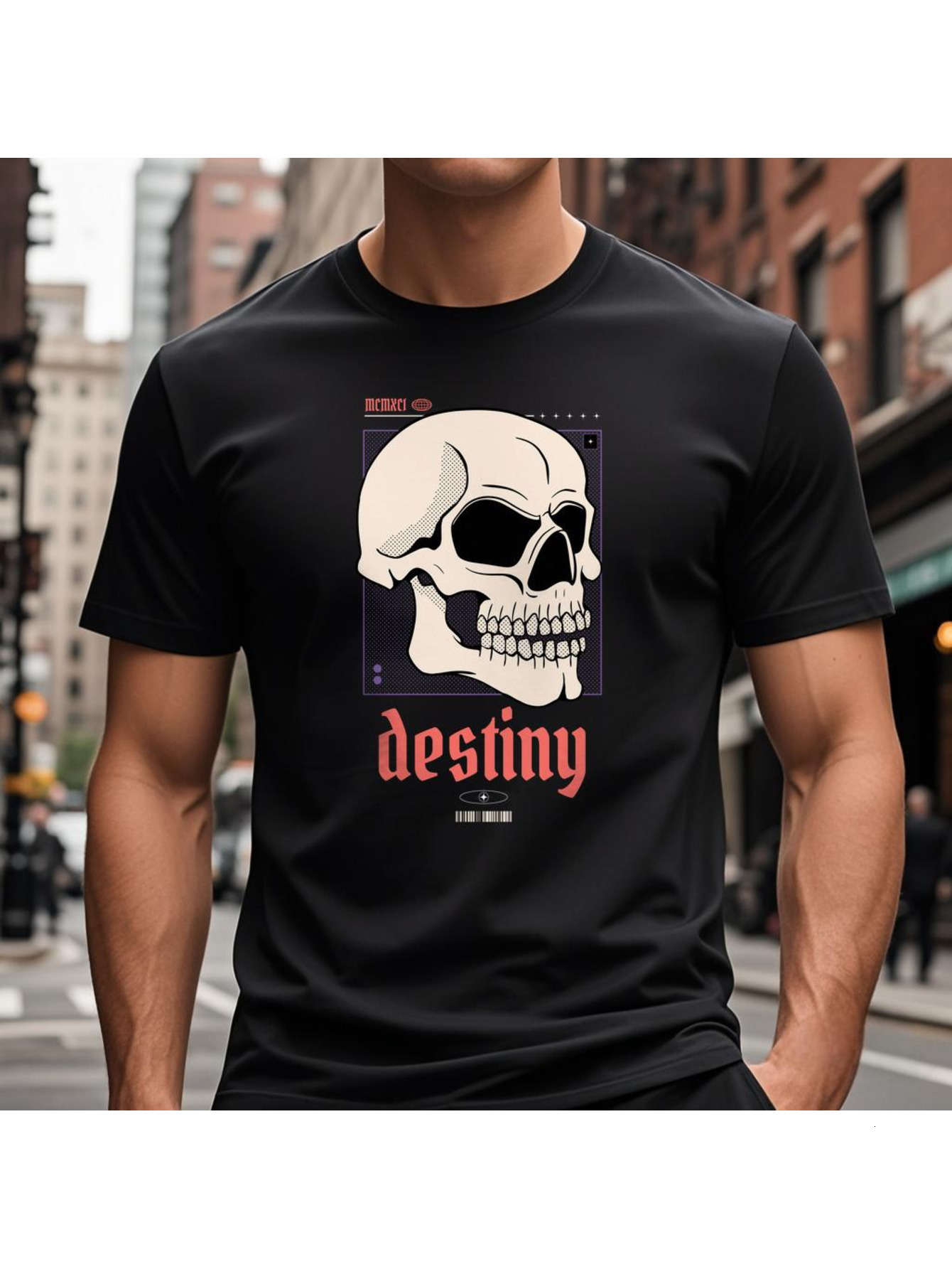 Dongdumaoyi White T Shirts Adult 180G Black Round Collar Cotton Men Text S-3Xl Short Sleeve Skull 2f86