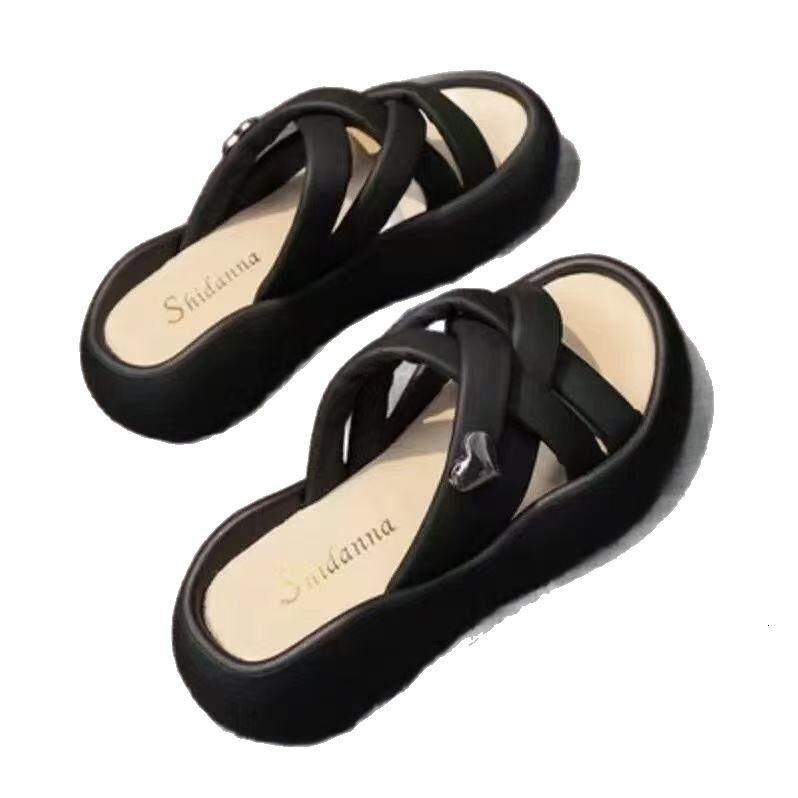 Super Soft Sole Two-Way Wear Sandals for Women Summer 2024 New Princess Style Dress Matching Maternity Slippers ddmythur