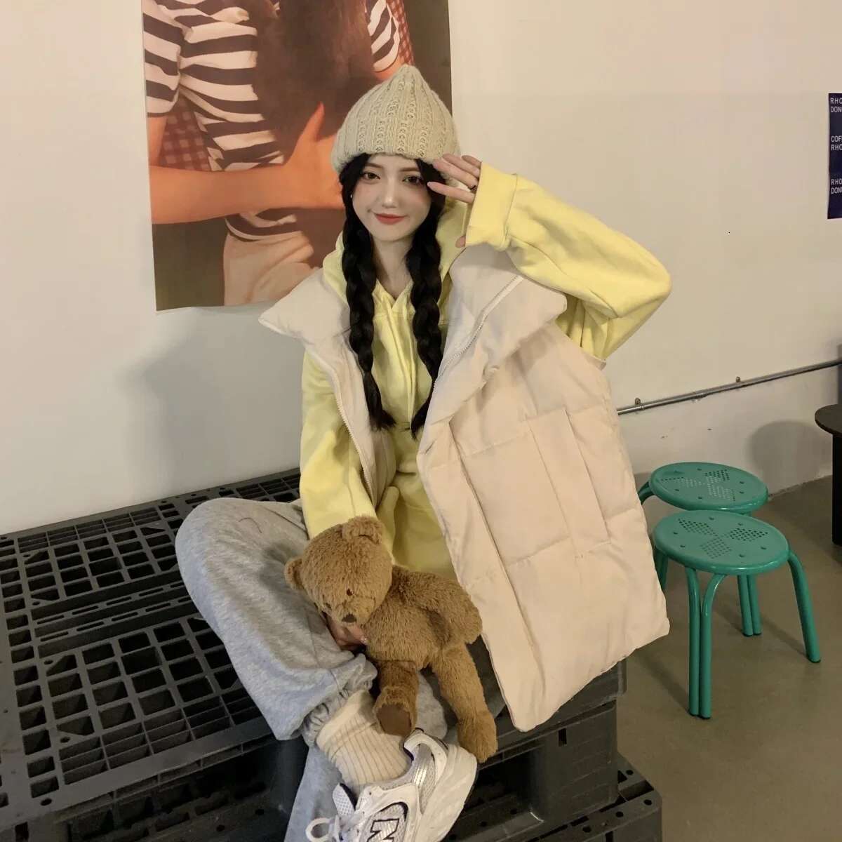 Lady Padded Cotton Giletes Stand Collar Loose Demi-season Sleeveless Cheap Korean Style Womens Vests Elegant Warm Casual Cold