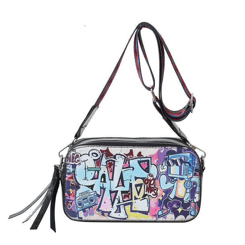 New Fashion Graffiti Letter Camera Women's Shoulder Crossbody Bag