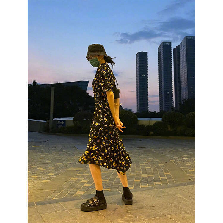Dresses for Woman Designer Luxury Dress Maxi Dress for Women Sexy N505 Summer 2025 Printed Over-the-knee Mid-length Slim Tea Dress French Style Womens